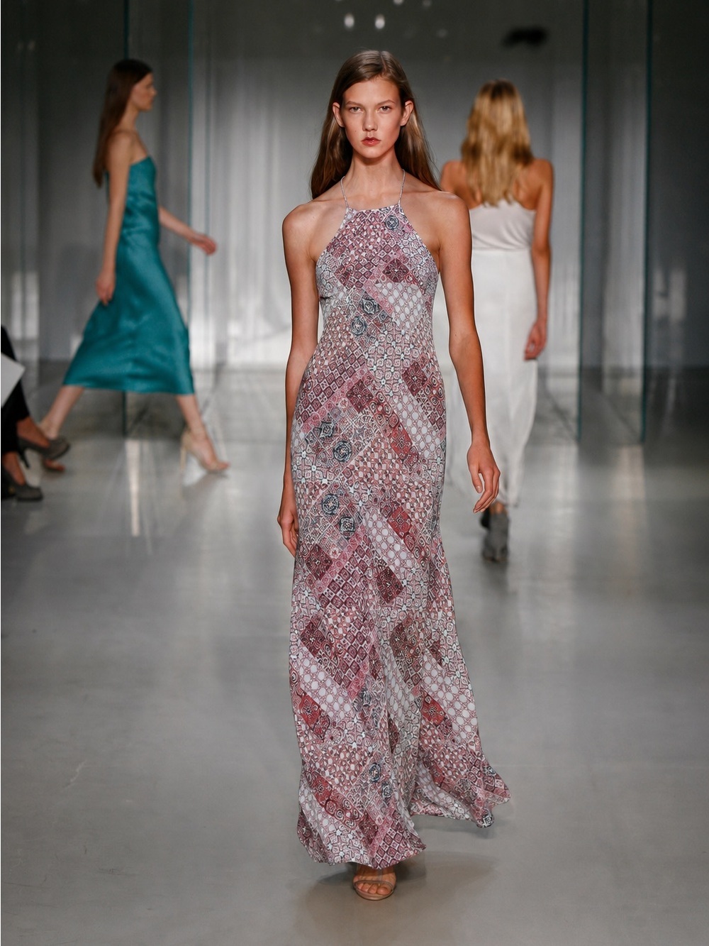 One clothing Los Angeles womens patchwork maxi dress